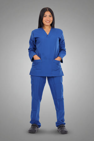 Dark Steel Blue Classic Scrub L S
