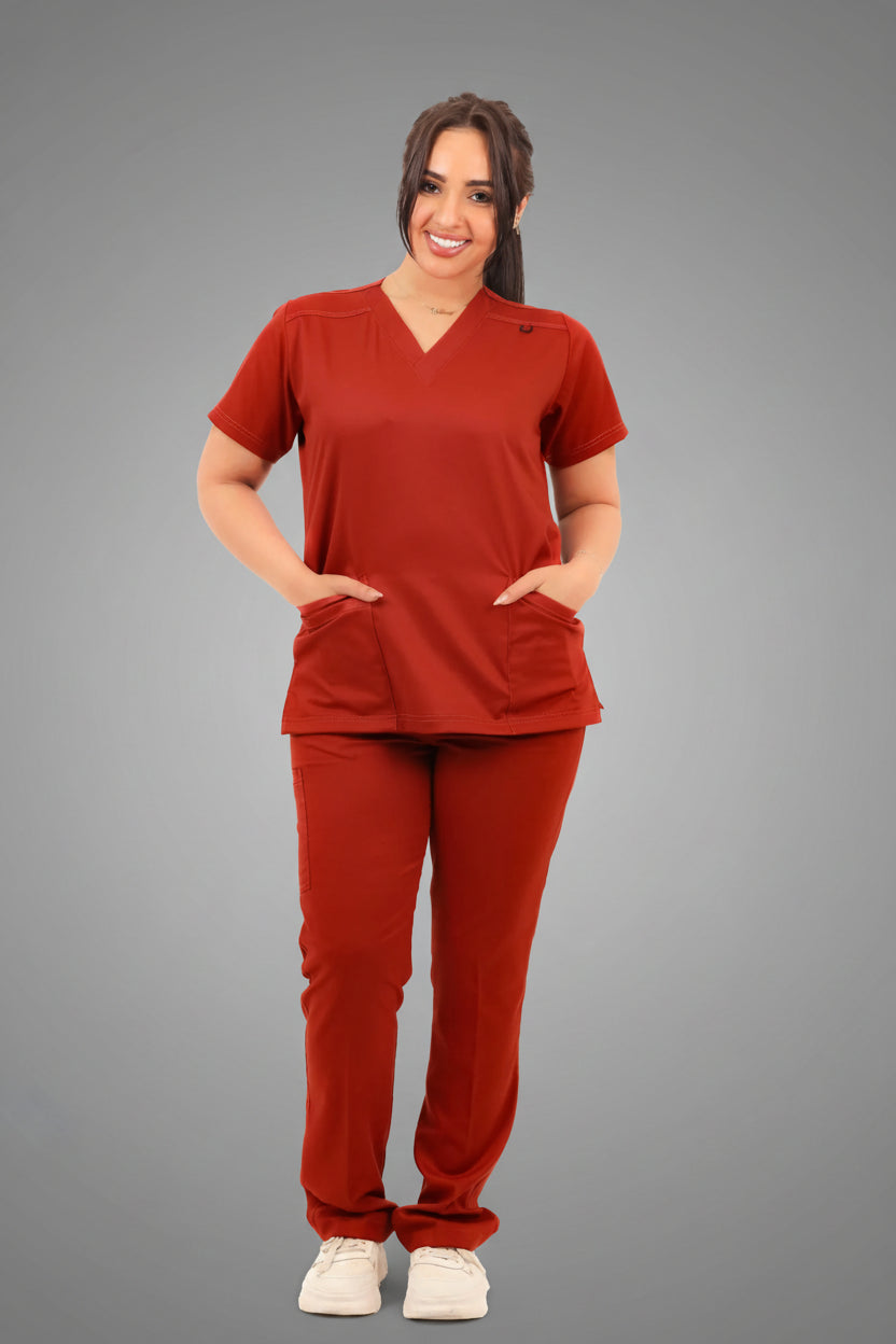 Orange Premium Female Scrub