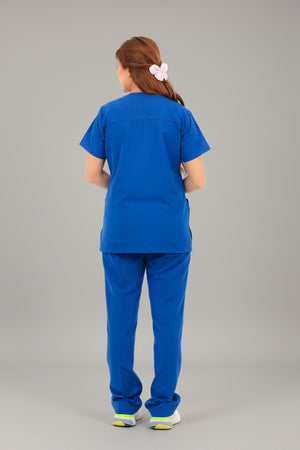 Blue Premium Female Scrub, view 4