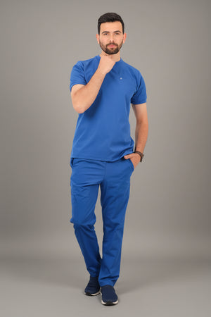 Blue Sportive Medical Scrub Set, view 2