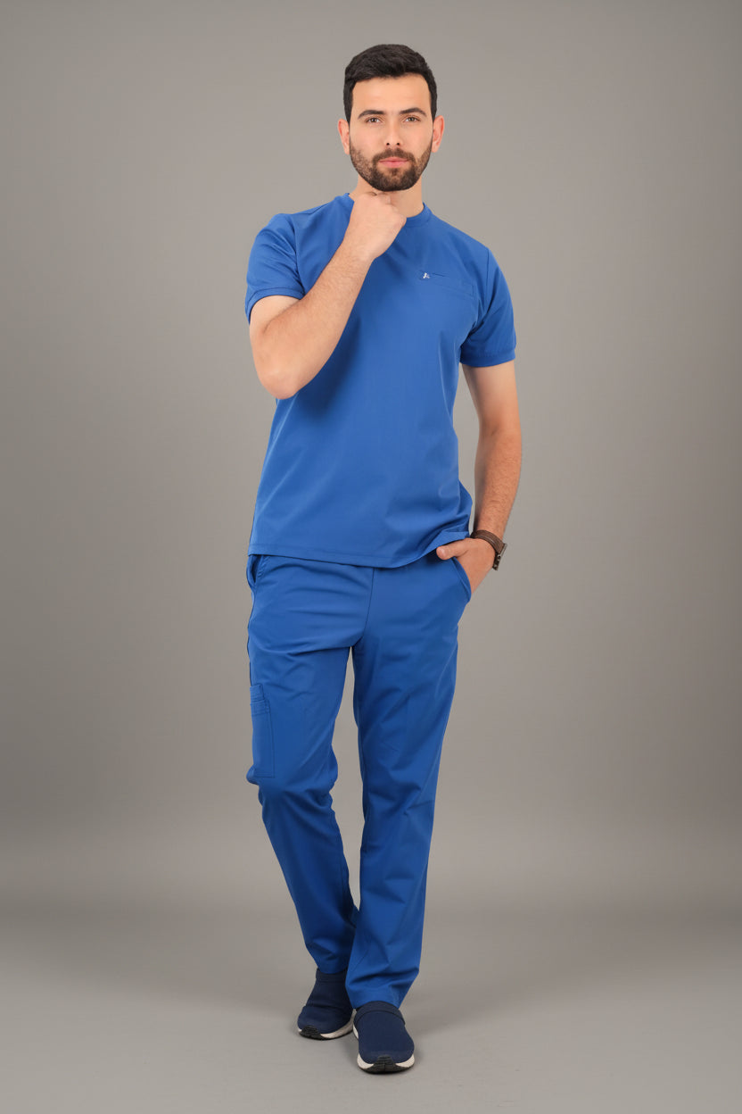 Blue Sportive Medical Scrub Set