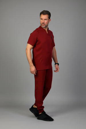 Crimson Trendi-Flex Scrub, view 3