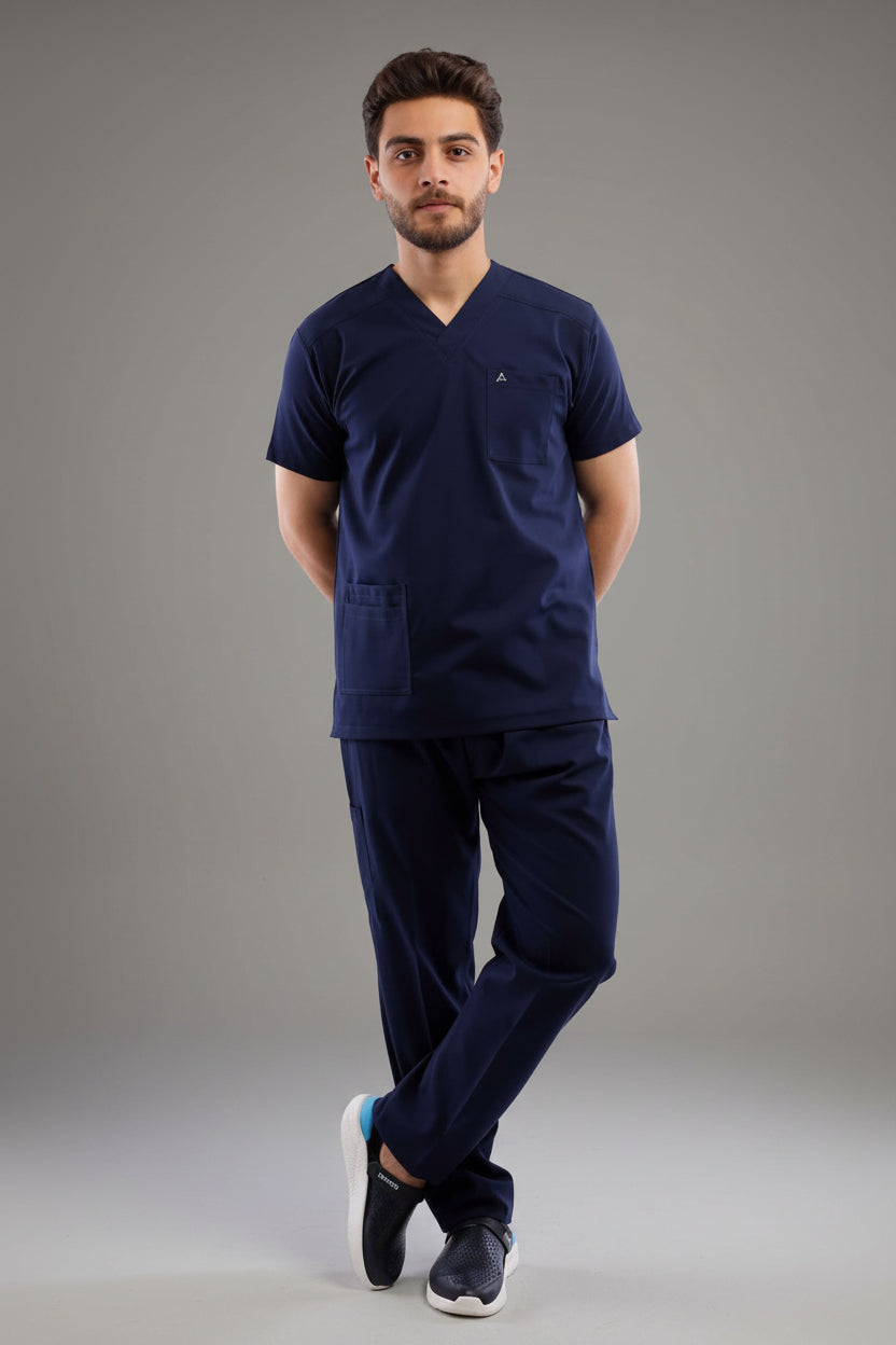 Premium scrub set dark blue