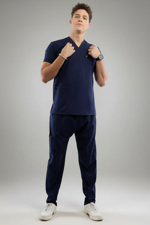Waterproof Dark Blue Premium Male Scrub