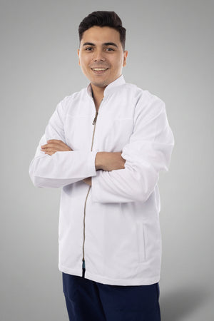 men's gabardine lab coat