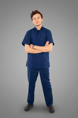 royal scrub set dark steel blue