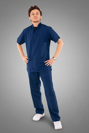 royal scrub set dark steel blue