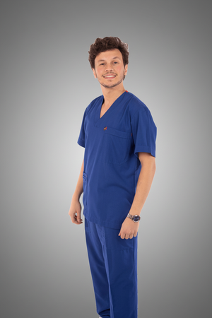 classic scrub set dark steel blue
