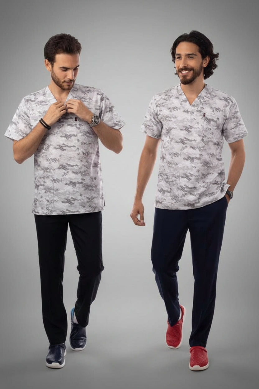 Cloudy Printed Scrub