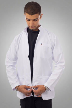 men's royal dental short lab coat