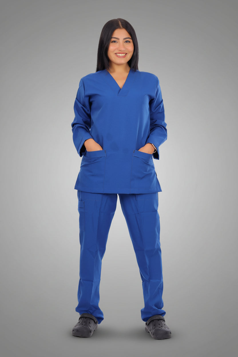 Dark Steel Blue Classic Scrub L S