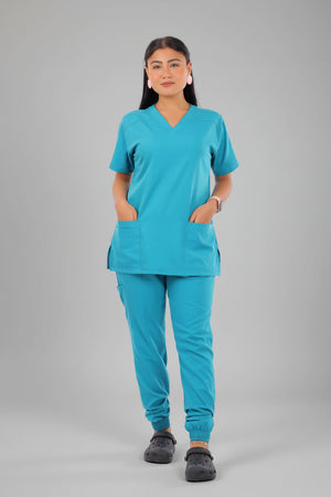 Dark Teal Premium Female Scrub - Sweat Pants