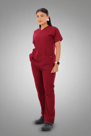 Crimson Premium Female Scrub, view 3