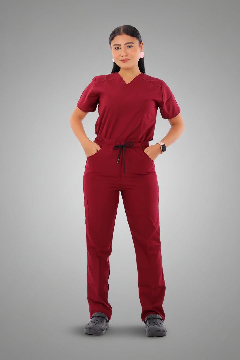 Crimson Premium Female Scrub, view 2