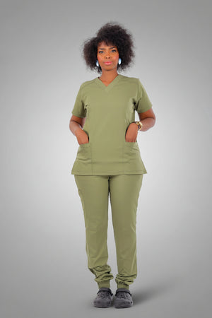 Olive Premium Female Scrub - Sweat Pants