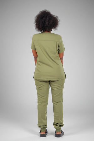 Olive Premium Female Scrub - Sweat Pants, view 3