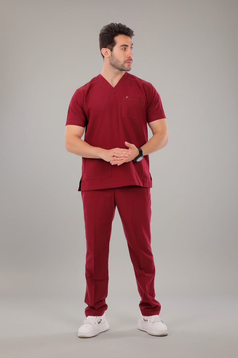 Crimson Premium Male Scrub