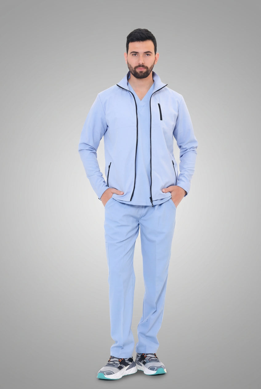 Royal Blue Male Jacket Scrub