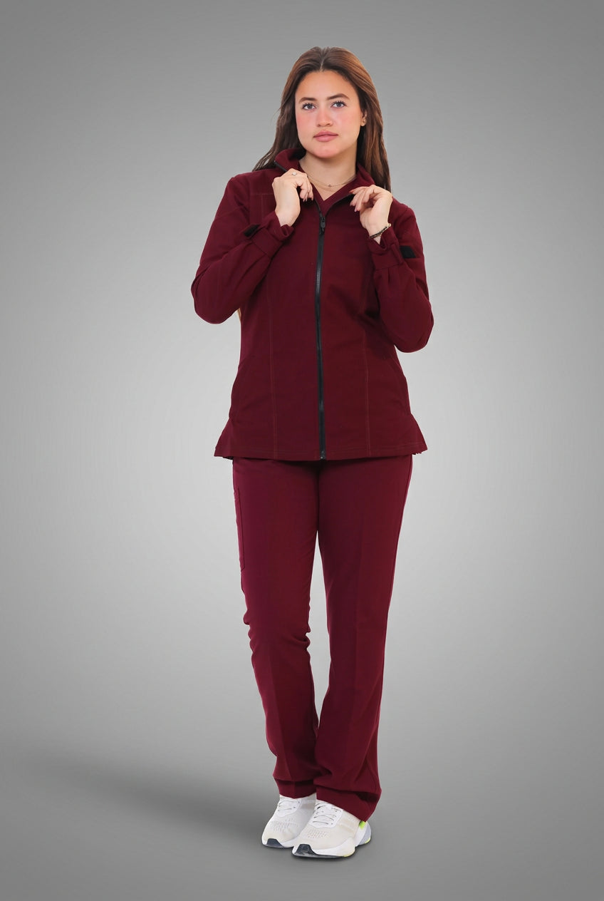 Crimson Female Jacket Scrub