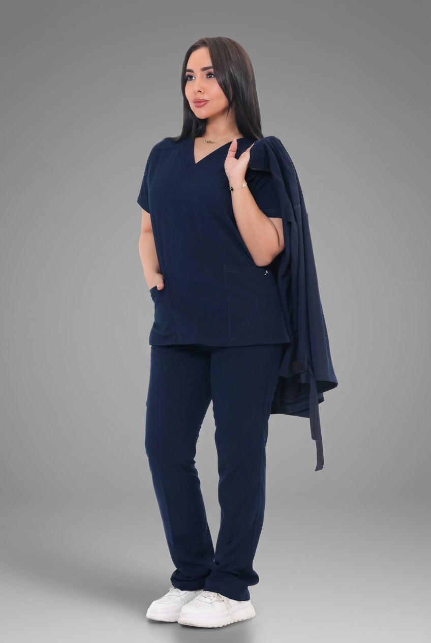 Dark Blue Female Jacket Scrub