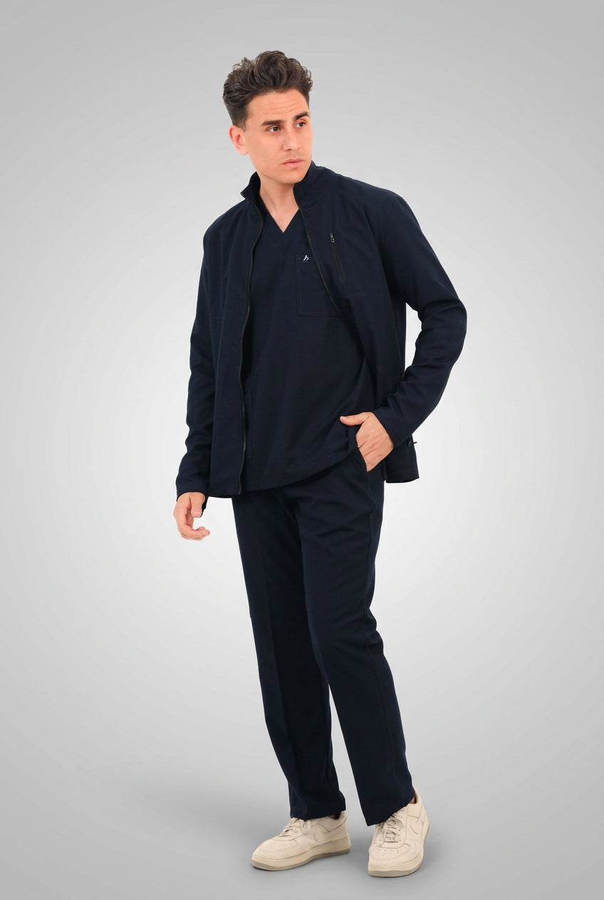 Dark Blue Male Jacket Scrub