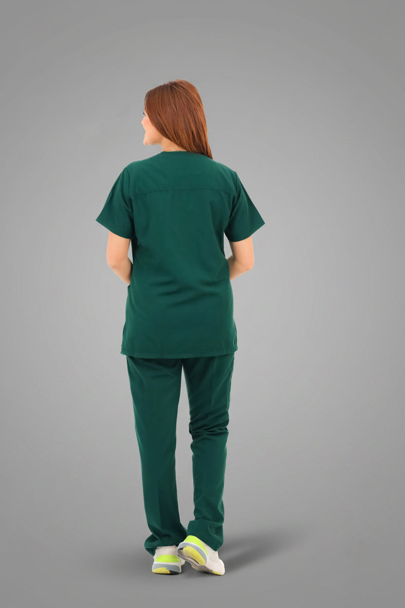 Premium Emerald Green Medical Scrub for Women, view 4
