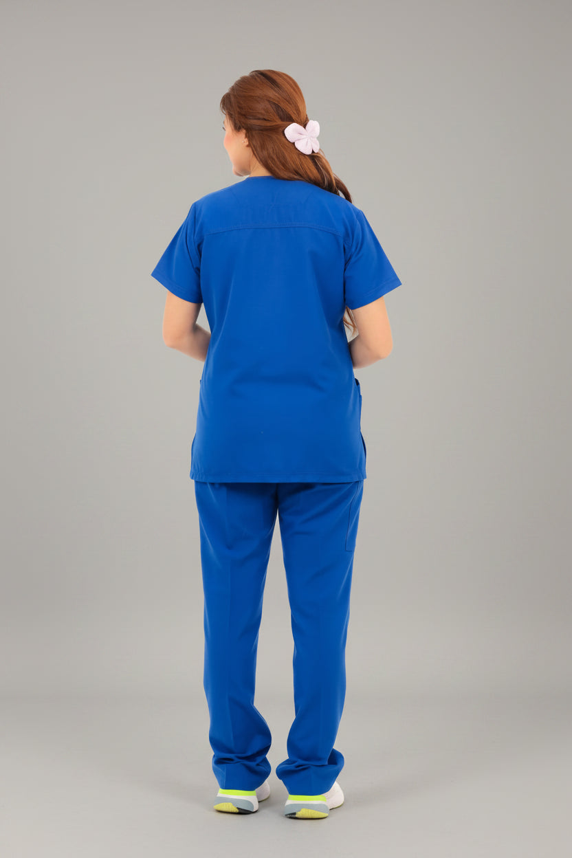 Blue Premium Female Scrub, view 4