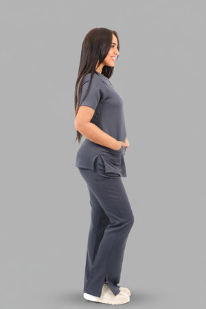 Dark Grey Infinity Medical Scrub, view 4