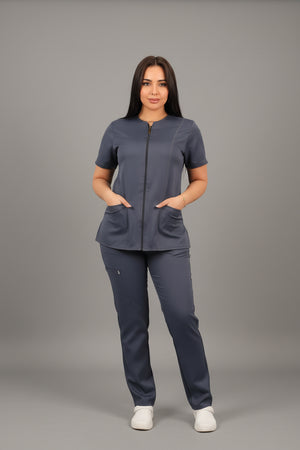 Dark Grey Infinity Medical Scrub, view 3