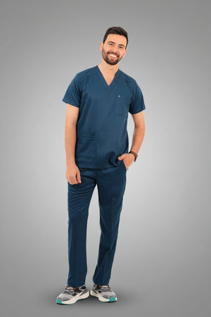 Dark Still Blue Premium Male Scrub, view 2