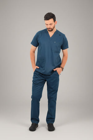 Dark Still Blue Premium Male Scrub, view 3