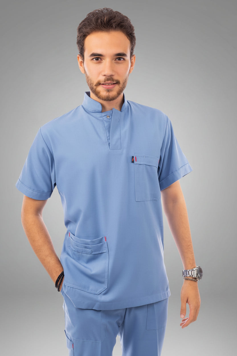 royal blue scrub set