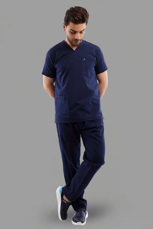 Premium scrub set dark blue