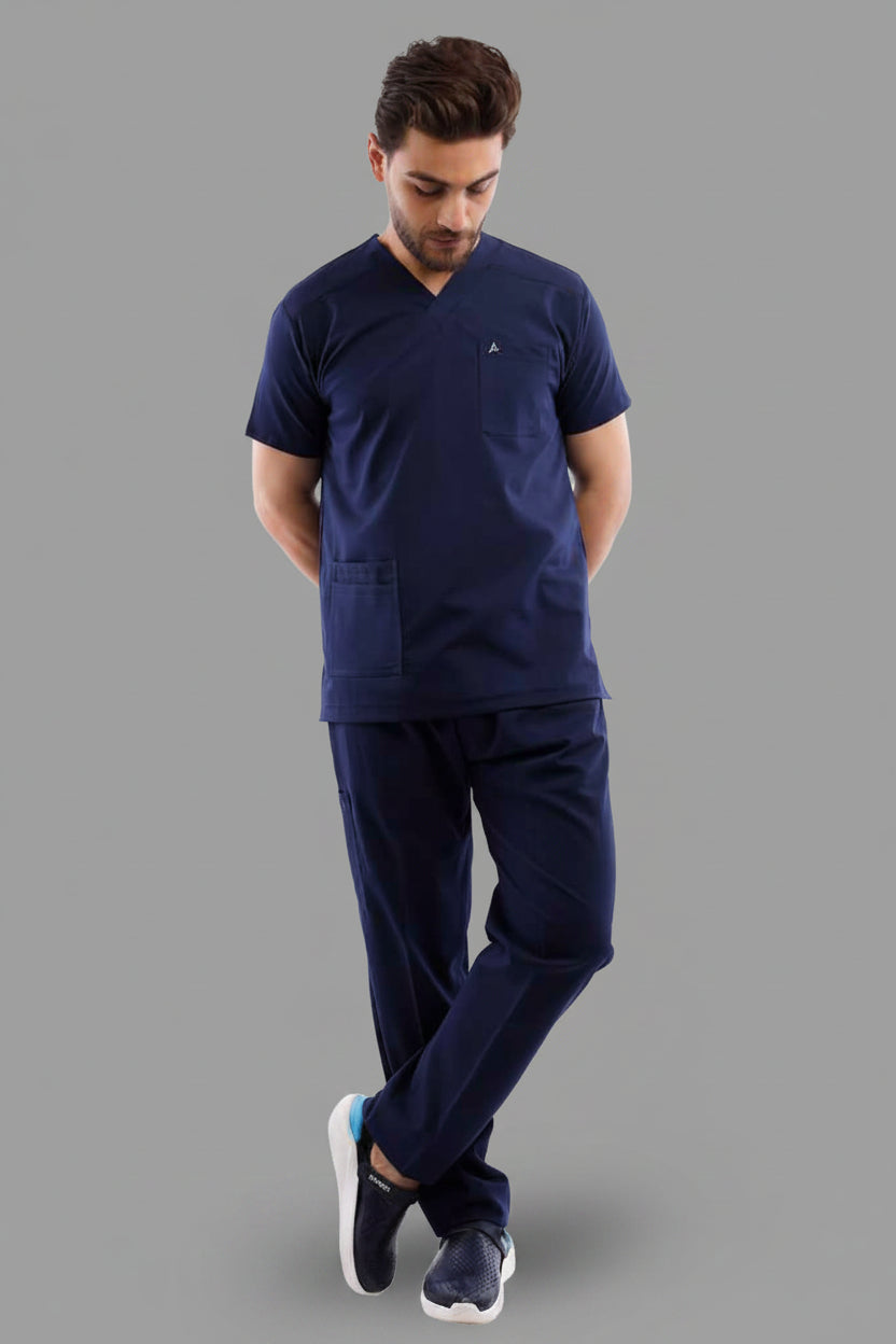 Premium scrub set dark blue