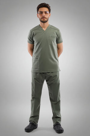 Premium scrub set olive