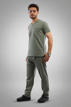 Premium scrub set olive