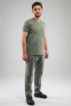 Premium scrub set olive