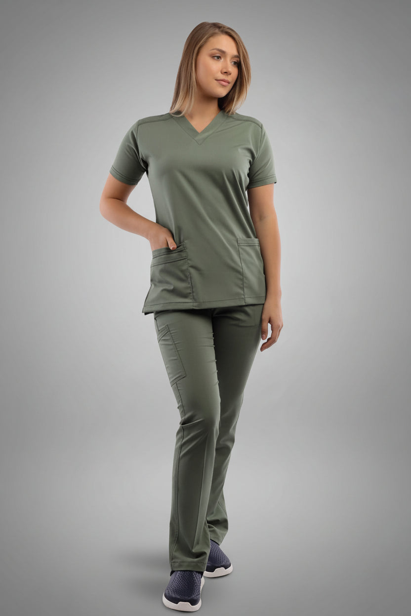 Olive Premium Female Scrub