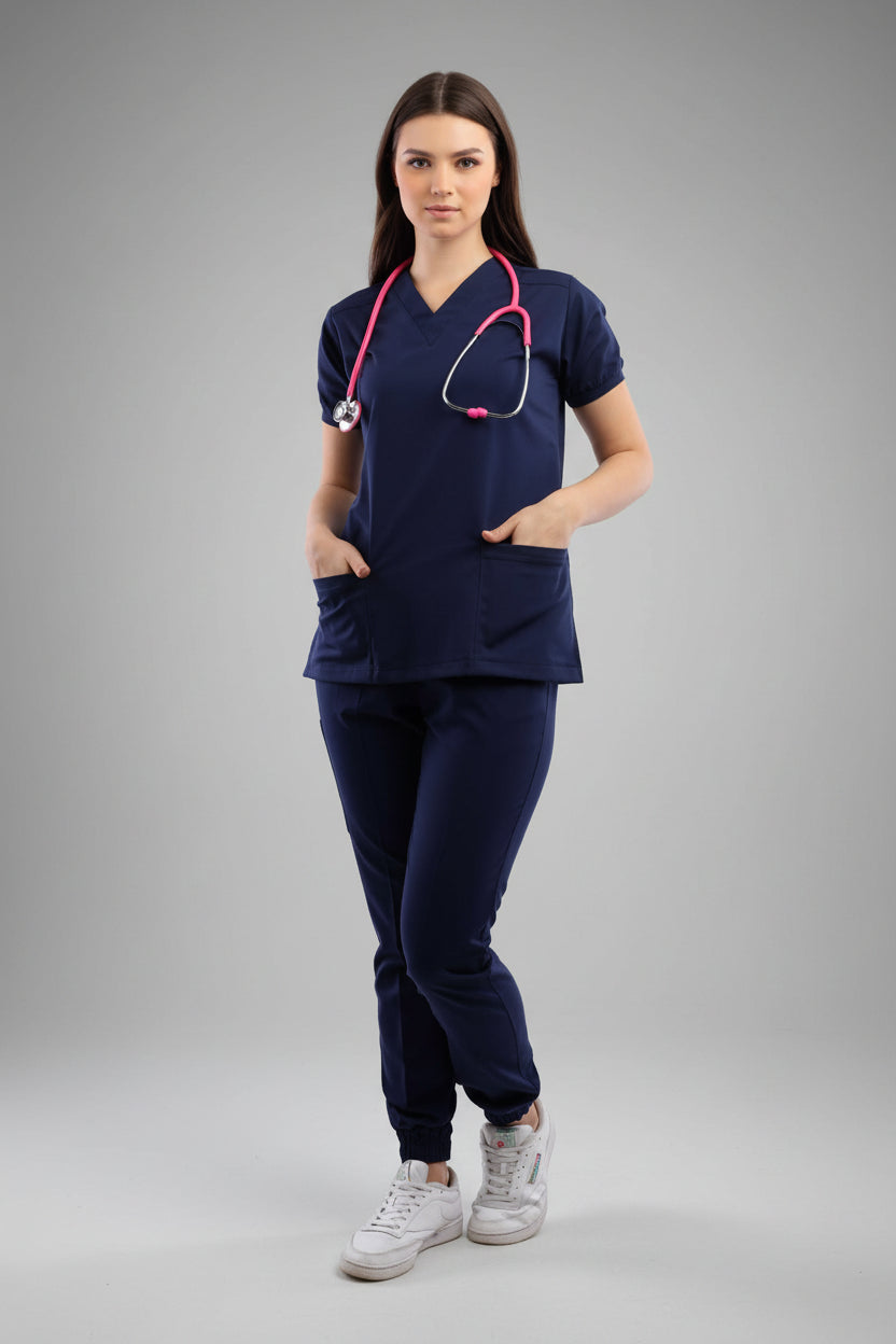 Dark Blue Premium Female Scrub - Sweat Pants