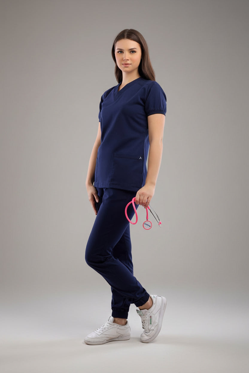 Dark Blue Premium Female Scrub - Sweat Pants