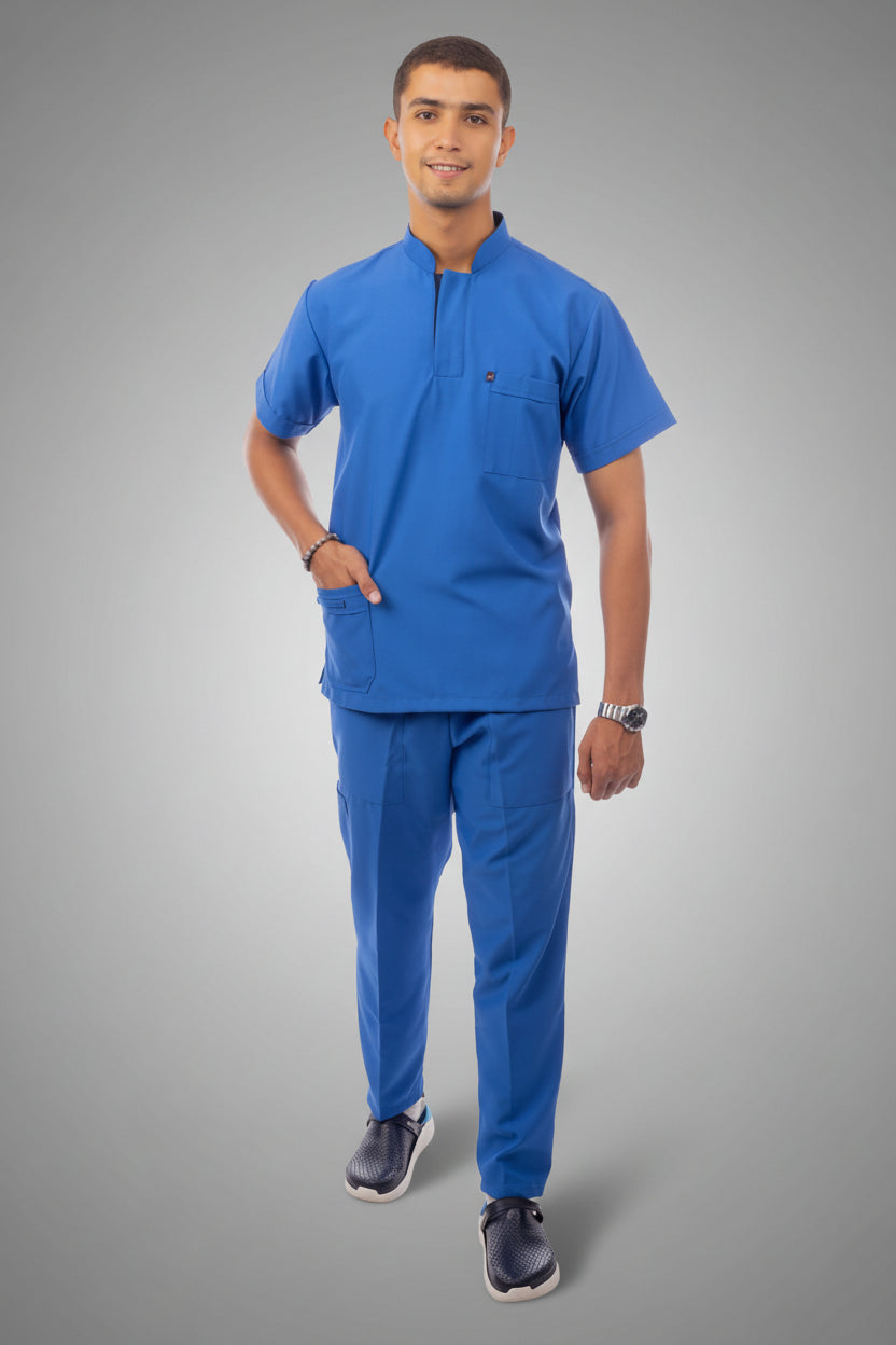 royal scrub set blue