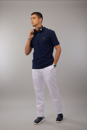 Dark Blue Medical Polo Shirt, view 3