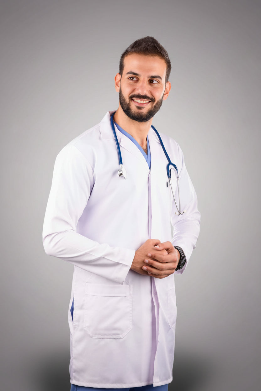 men's classic lab coat
