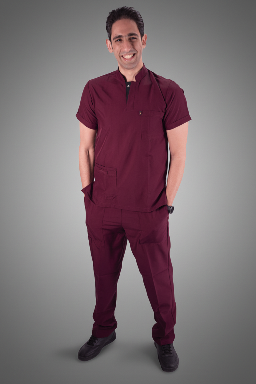 royal scrub set crimson