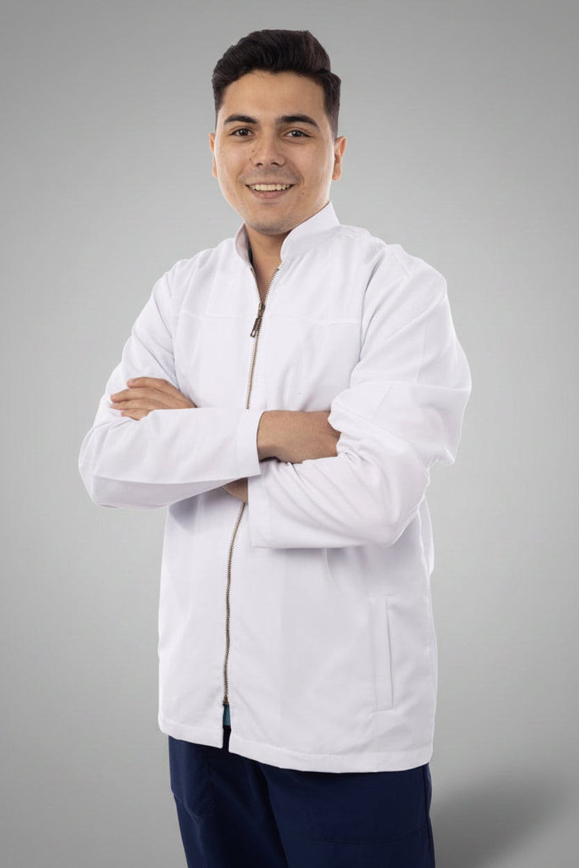 men's gabardine lab coat