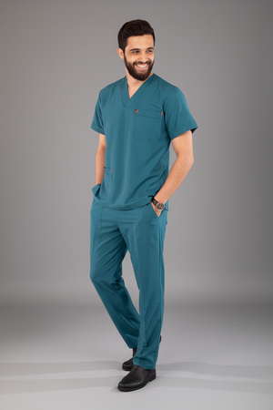 classic scrub set dark teal