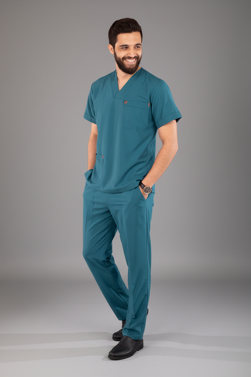 classic scrub set dark teal