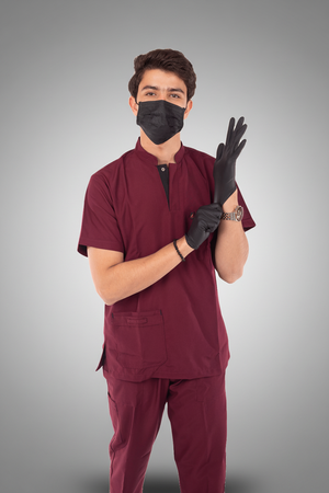 royal scrub set crimson