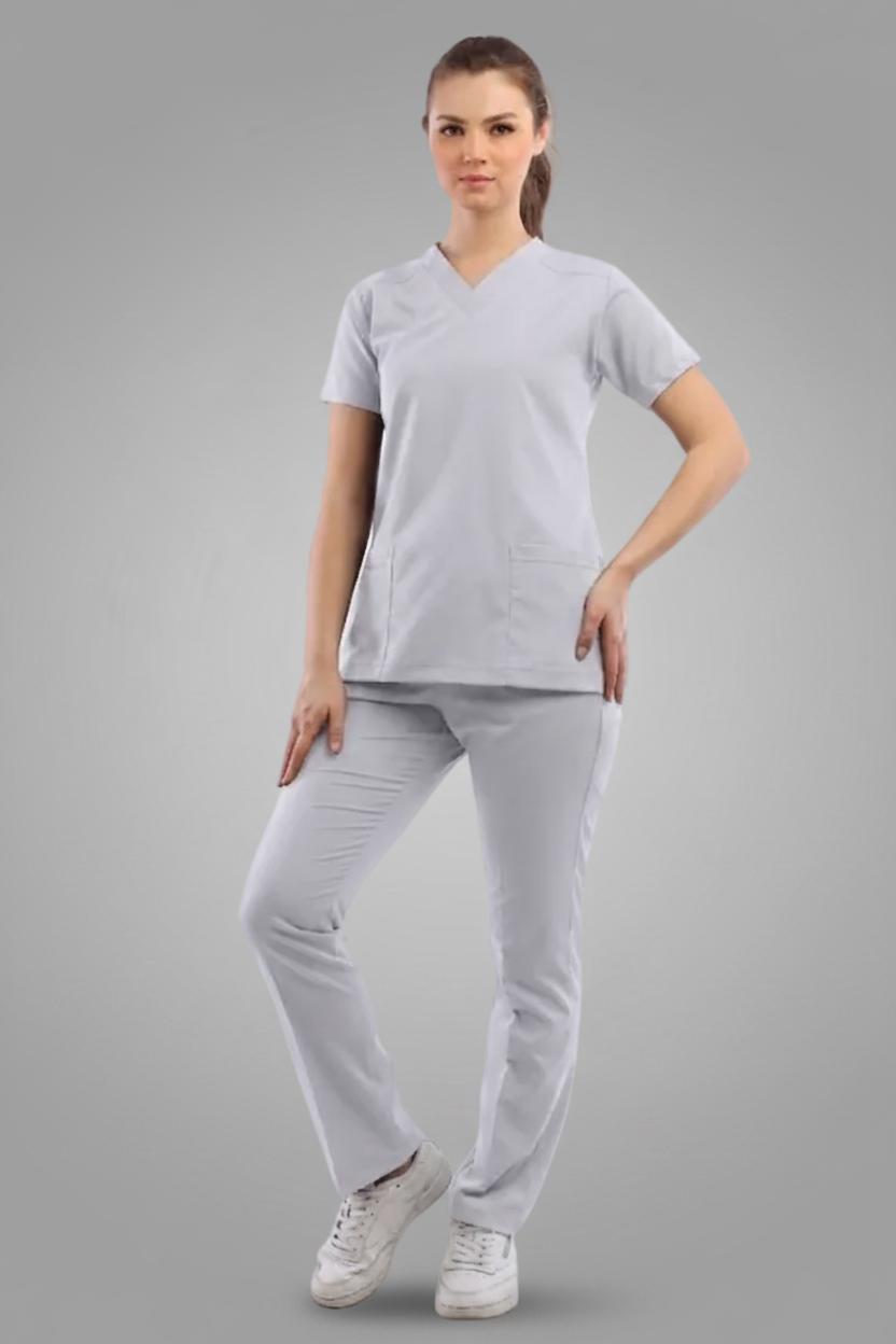 Light Grey Premium Female Scrub