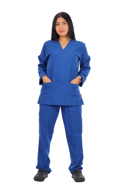 Dark Steel Blue Classic Scrub L S